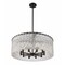 Z-Lite Glacier Chandelier, 10-Light, 26.75 In.W x 11 In.H, Matte Black/Clear 1943P26-MB - alternate 7